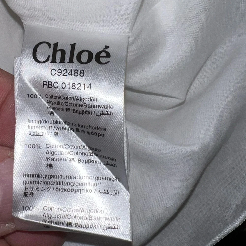 Chloé White Dress with Crystal Accents and Panty